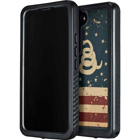 Dont Tread On Me American Flag Galaxy S24 Plus Waterproof Case